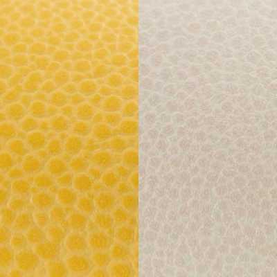 Cuirs jaune paille et poudre