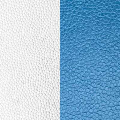 Cuirs blanc et bleu arctique